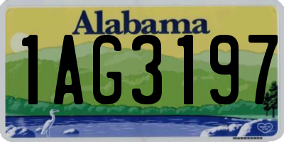 AL license plate 1AG3197