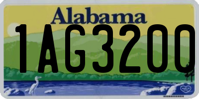 AL license plate 1AG3200
