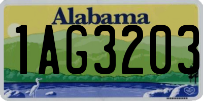 AL license plate 1AG3203