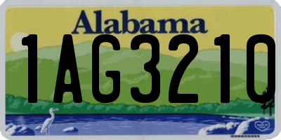AL license plate 1AG3210