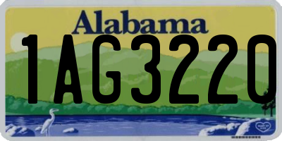 AL license plate 1AG3220
