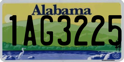 AL license plate 1AG3225