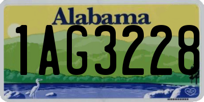AL license plate 1AG3228