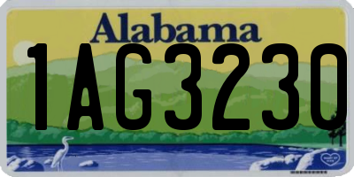 AL license plate 1AG3230