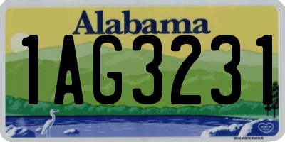 AL license plate 1AG3231