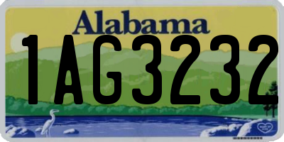 AL license plate 1AG3232