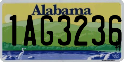 AL license plate 1AG3236