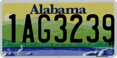 AL license plate 1AG3239