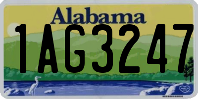 AL license plate 1AG3247