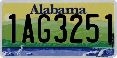 AL license plate 1AG3251