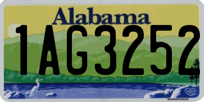 AL license plate 1AG3252