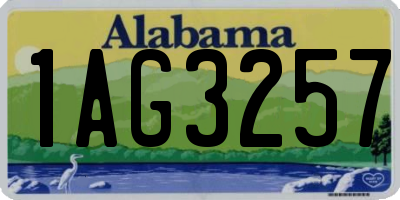 AL license plate 1AG3257