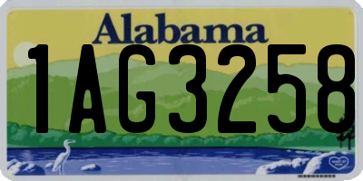 AL license plate 1AG3258