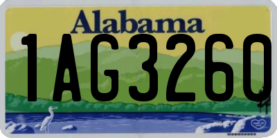 AL license plate 1AG3260