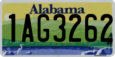 AL license plate 1AG3262