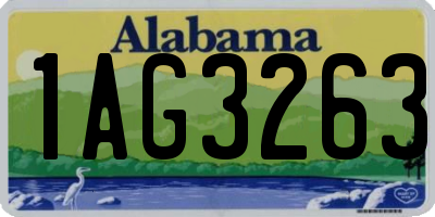 AL license plate 1AG3263