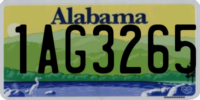 AL license plate 1AG3265