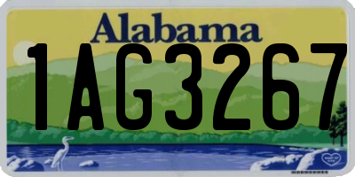 AL license plate 1AG3267