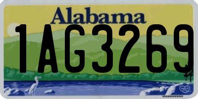 AL license plate 1AG3269