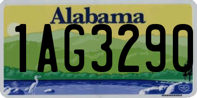 AL license plate 1AG3290