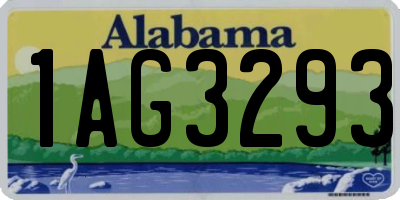 AL license plate 1AG3293