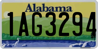 AL license plate 1AG3294