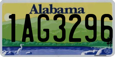 AL license plate 1AG3296