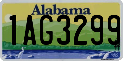 AL license plate 1AG3299
