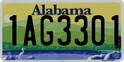 AL license plate 1AG3301