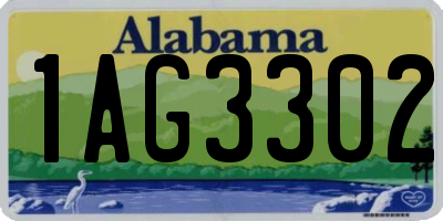 AL license plate 1AG3302