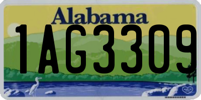 AL license plate 1AG3309