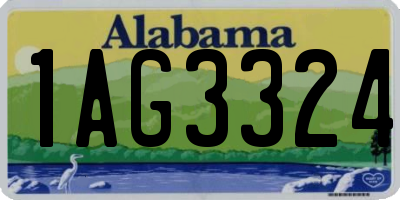 AL license plate 1AG3324