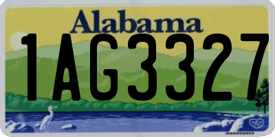 AL license plate 1AG3327