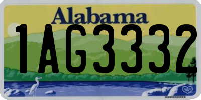 AL license plate 1AG3332