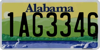 AL license plate 1AG3346