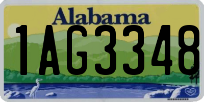 AL license plate 1AG3348