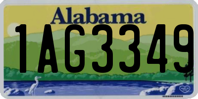 AL license plate 1AG3349