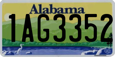 AL license plate 1AG3352