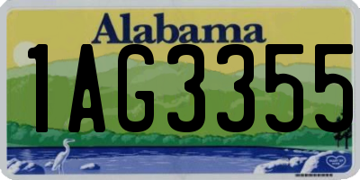 AL license plate 1AG3355
