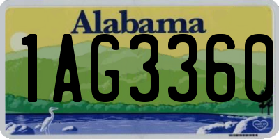 AL license plate 1AG3360