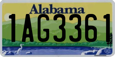 AL license plate 1AG3361