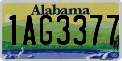 AL license plate 1AG3377