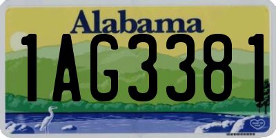 AL license plate 1AG3381