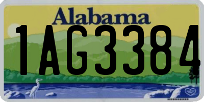 AL license plate 1AG3384