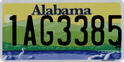 AL license plate 1AG3385