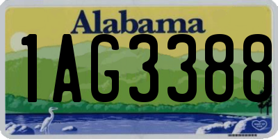 AL license plate 1AG3388