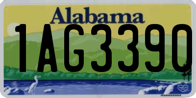 AL license plate 1AG3390
