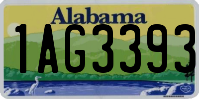 AL license plate 1AG3393