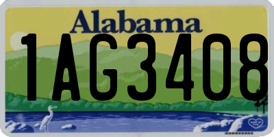 AL license plate 1AG3408