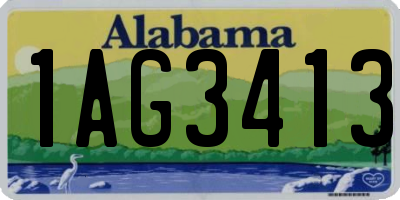 AL license plate 1AG3413